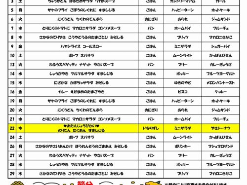 R5年度2月給食献立表