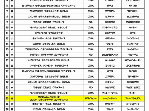R7年度4月給食献立表