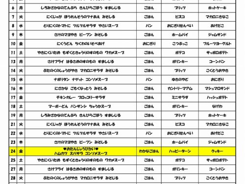 R8年度4月給食献立表
